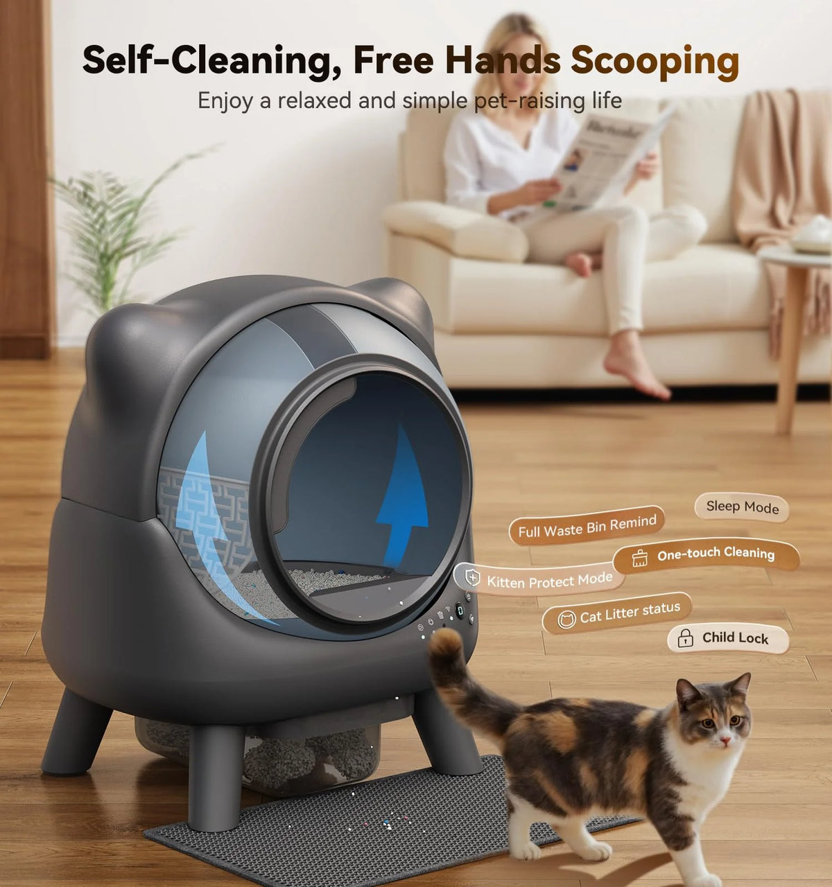 Self-Cleaning Litter Box